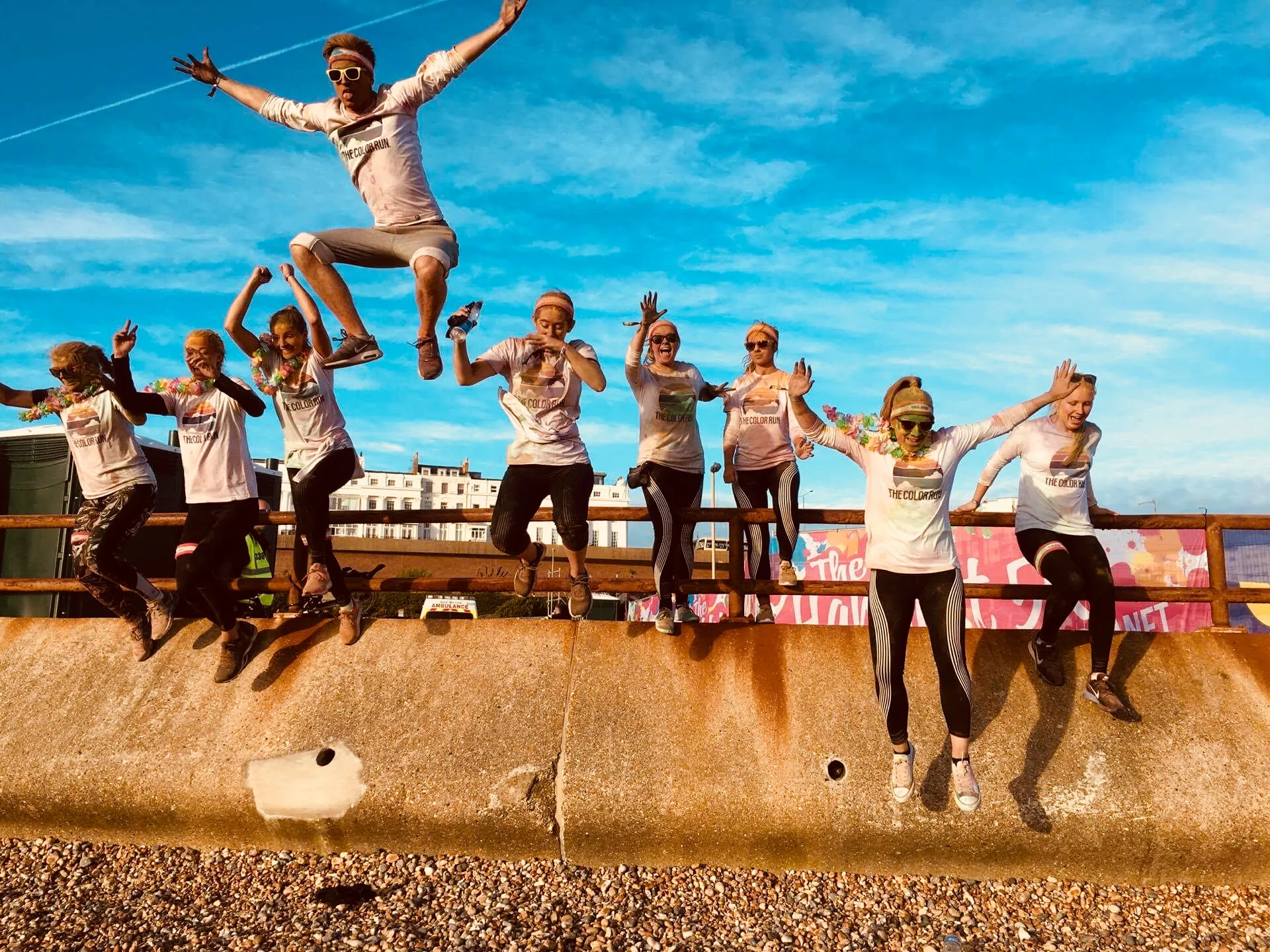 Social Life & Activities for Adult Students at Loxdale Loxdale students participating in Brighton Colour Run - social activities and local events