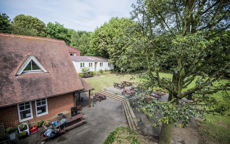 Beautiful garden and outdoor spaces at Loxdale English Centre Brighton campus