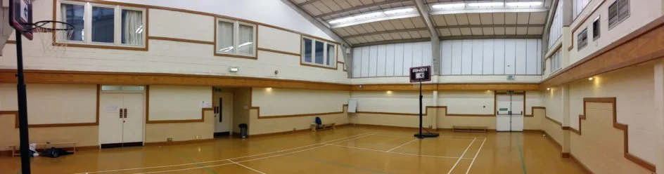 Sports hall facility at Loxdale English Centre Brighton for student activities and wellbeing