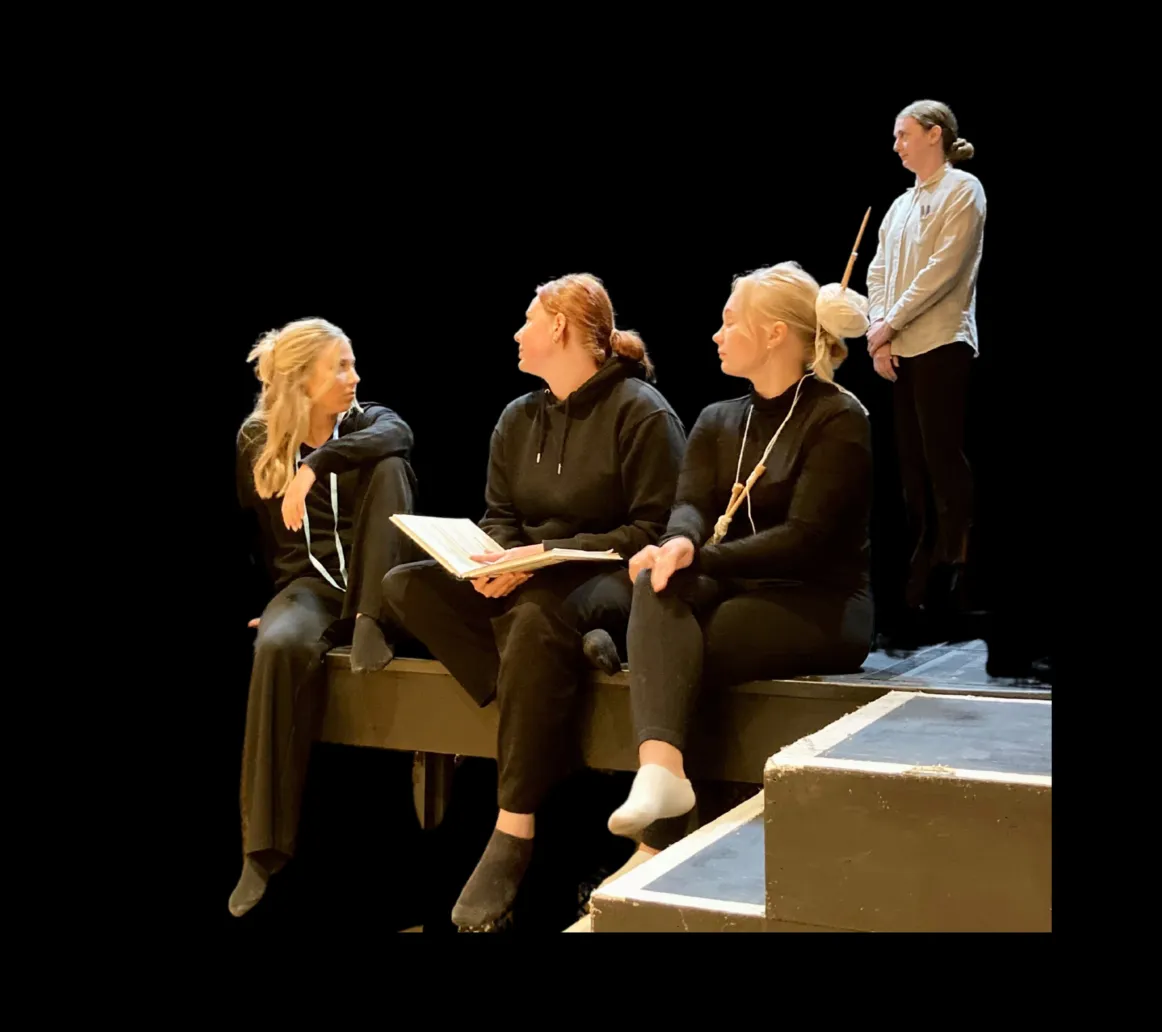 Drama students performing during English with Drama course at Loxdale Brighton