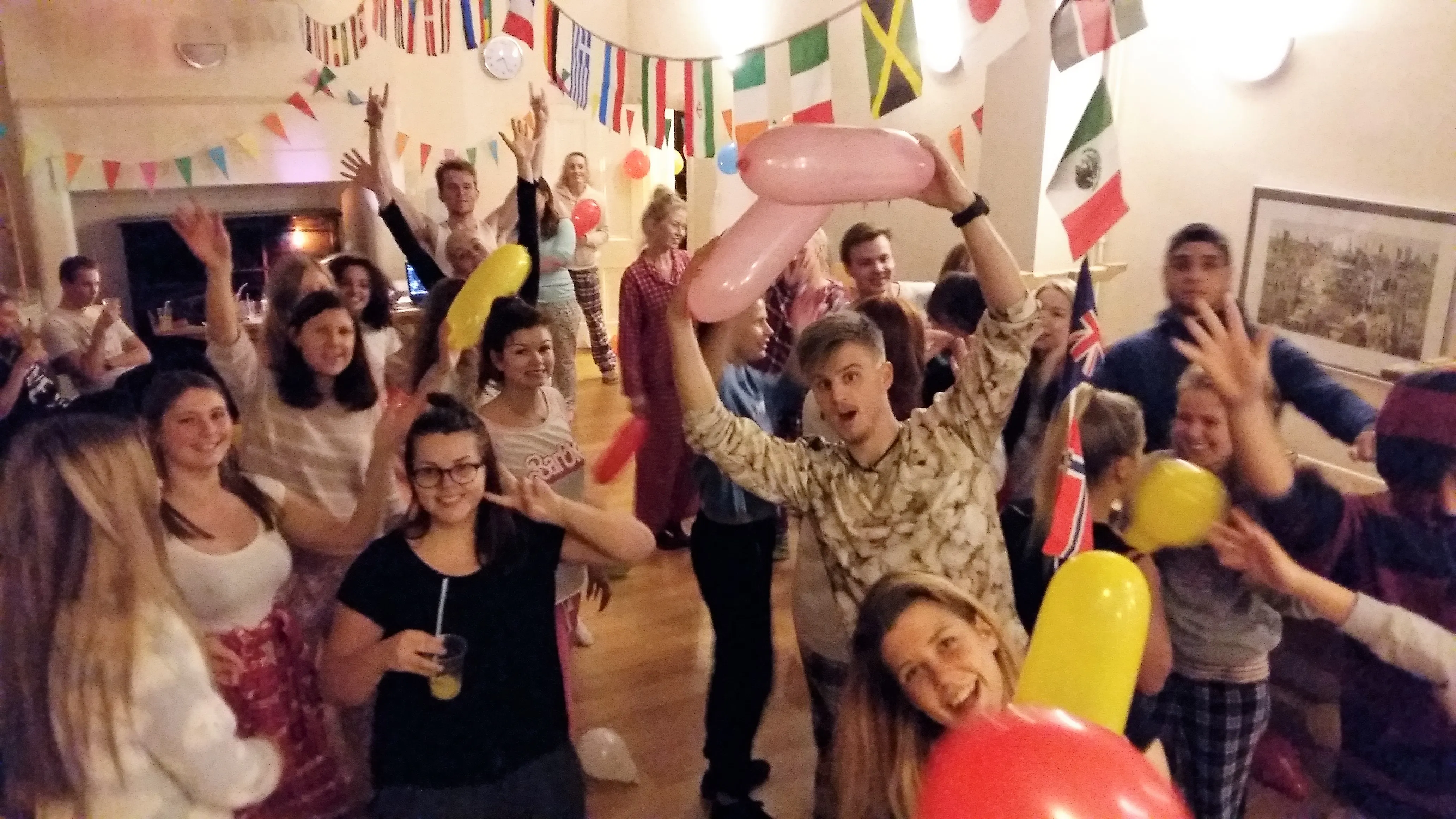 Students having fun at an evening school event at Loxdale