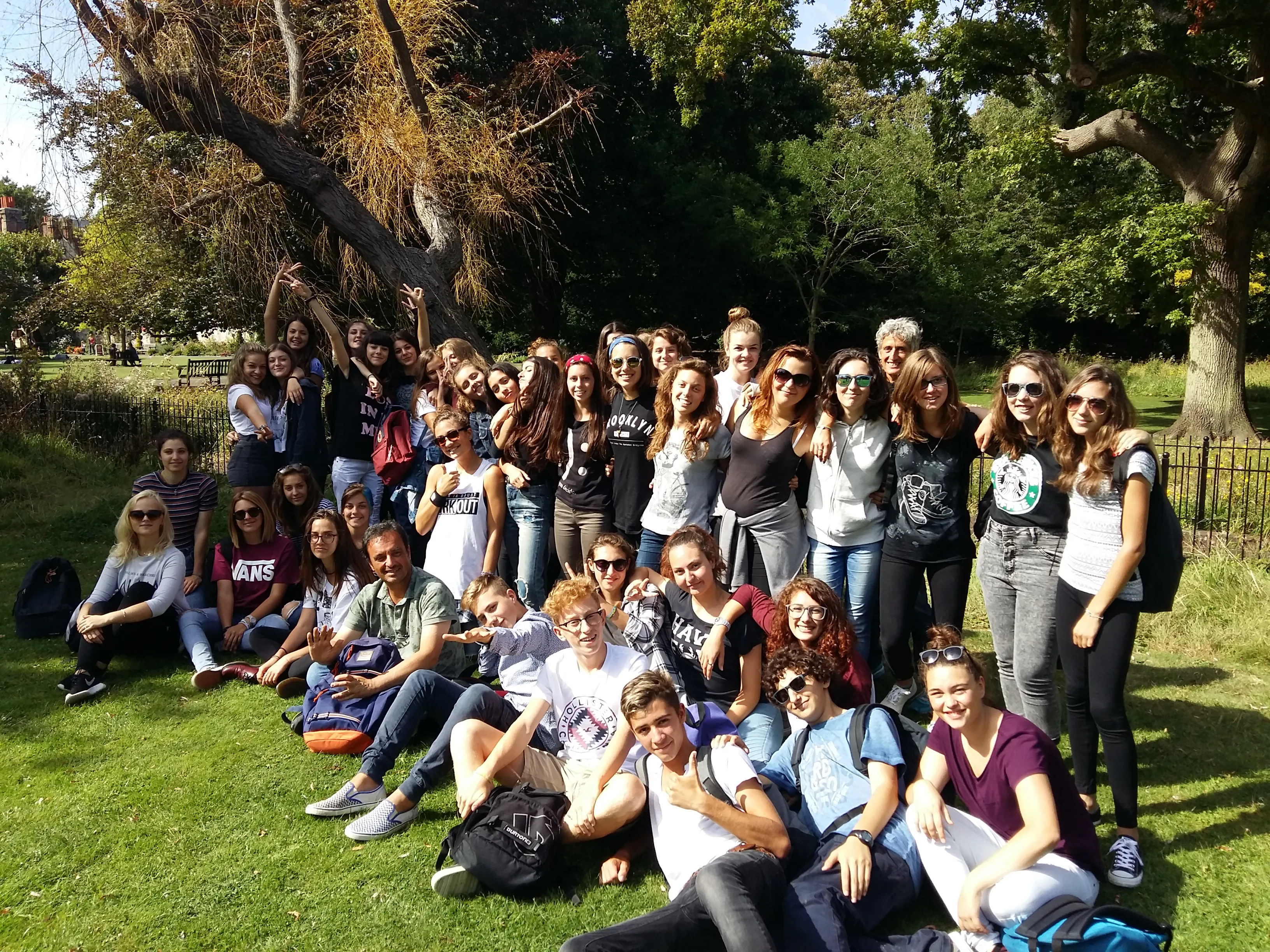 Students on a group excursion to Lewes from Loxdale English Centre