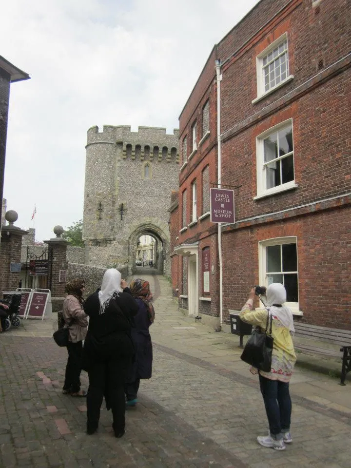 Loxdale students exploring medieval Lewes Castle on educational trip