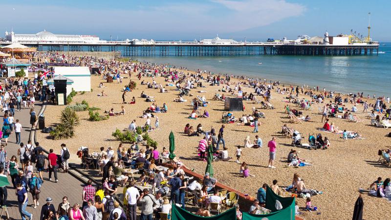 Brighton beach and seafront near Loxdale English Centre