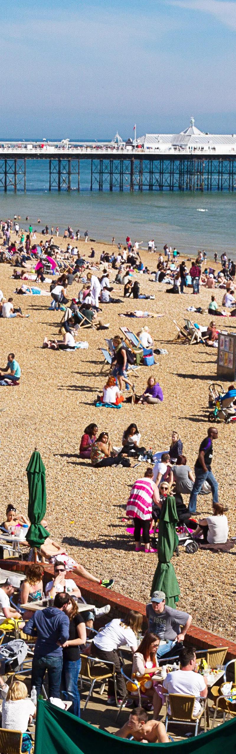 Brighton beach and seafront near Loxdale English Centre