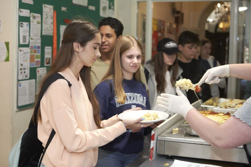 Young learners enjoying nutritious meals in Loxdale dining hall during summer course