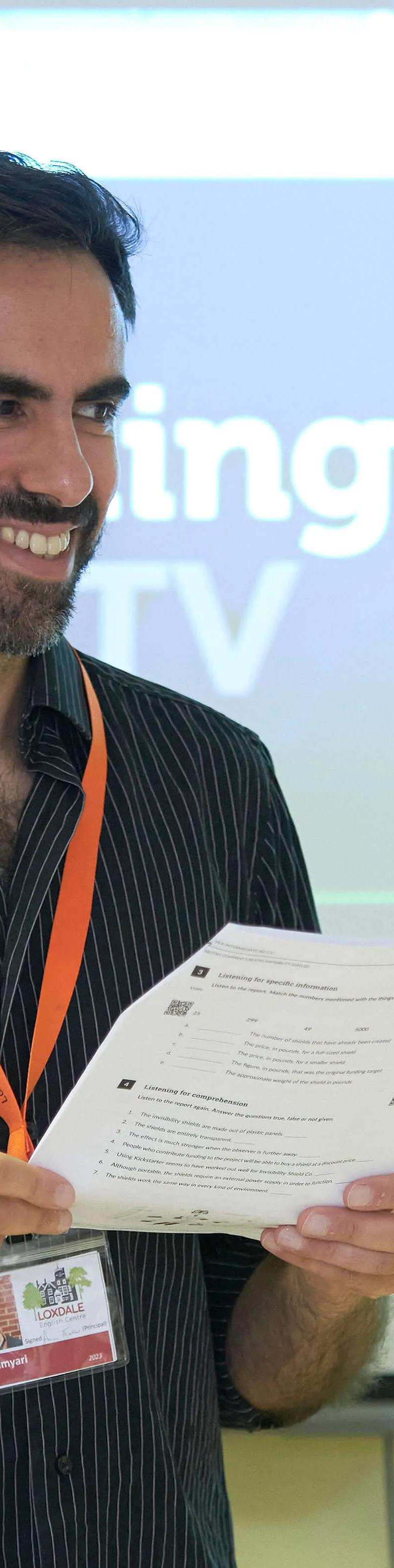 Teacher leading English class at Loxdale English Centre