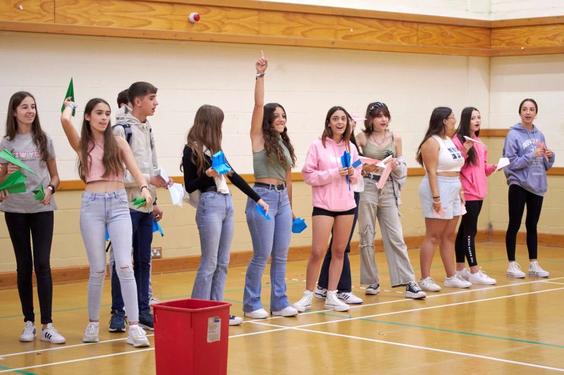 Bright classroom with young learners studying English at Loxdale summer school