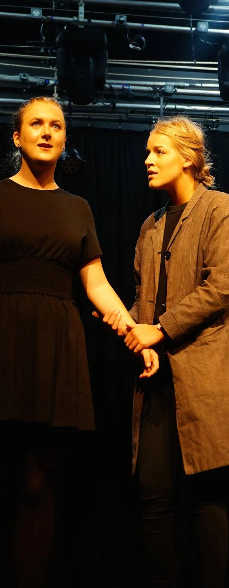 Students performing in English with Performing Arts course