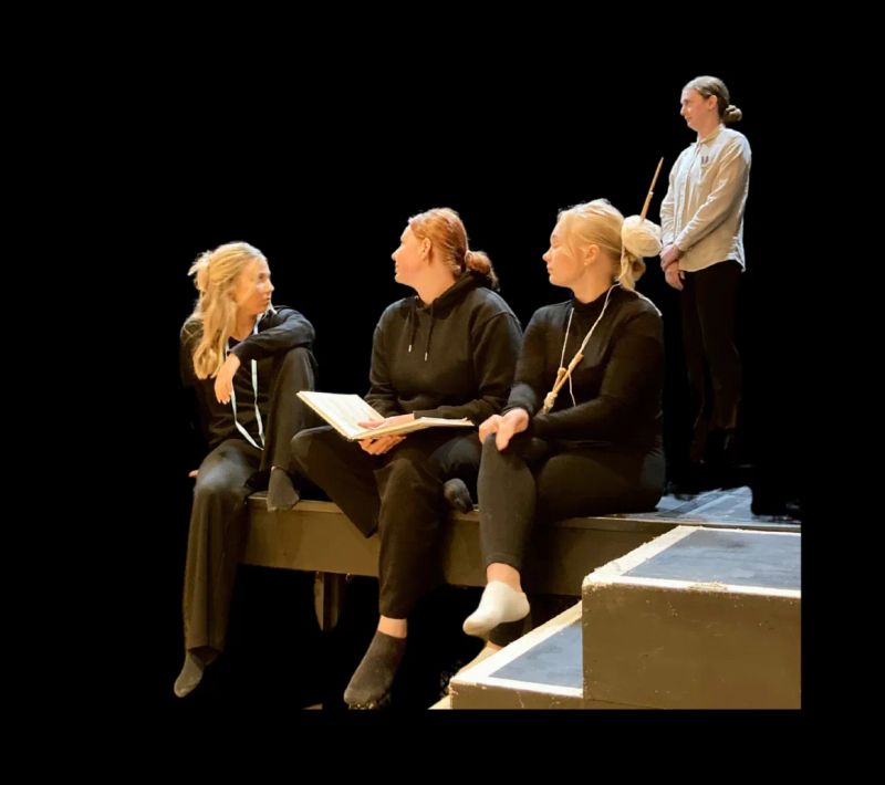 Drama students performing during English with Drama course at Loxdale Brighton