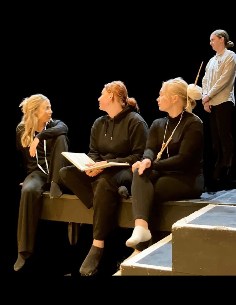 Drama students performing during English with Drama course at Loxdale Brighton