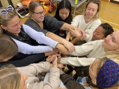 International students enjoying team building social activities at Loxdale