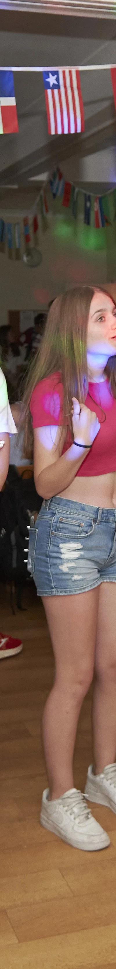 Students participating in karaoke evening at Loxdale English Centre Brighton