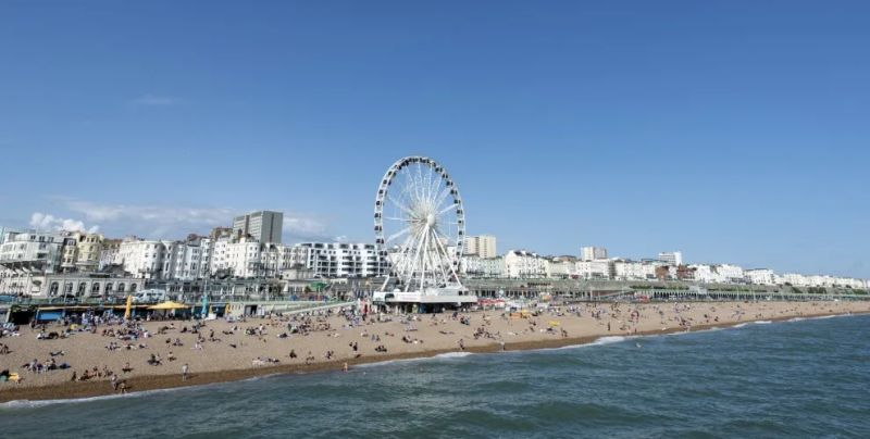 Brighton Pier and seafront - popular excursion destination