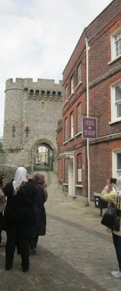Loxdale students exploring medieval Lewes Castle on educational trip