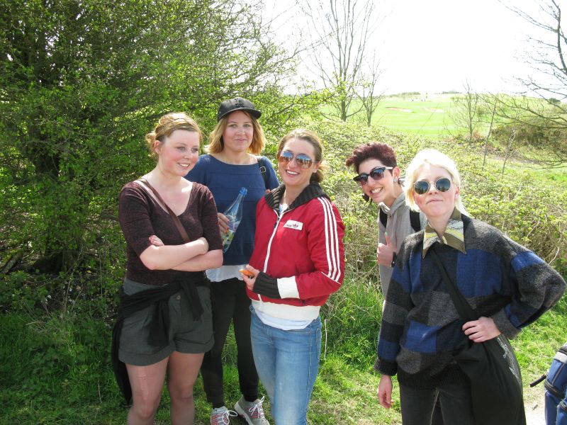 Loxdale English students enjoying a countryside walk near Brighton
